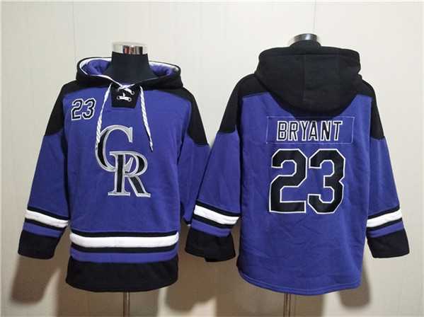 Men's Colorado Rockies #23 Kris Bryant Purple Ageless Must-Have Lace-Up Pullover Hoodie,We sell and wholesale Men's Colorado Rockies #23 Kris Bryant Purple Ageless Must-Have Lace-Up Pullover Hoodie on line form chian!